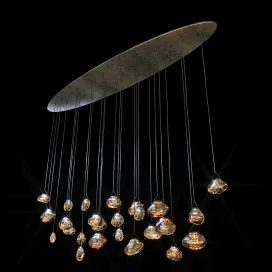 Ocher medusa bloom curve medusa bloom oval drops